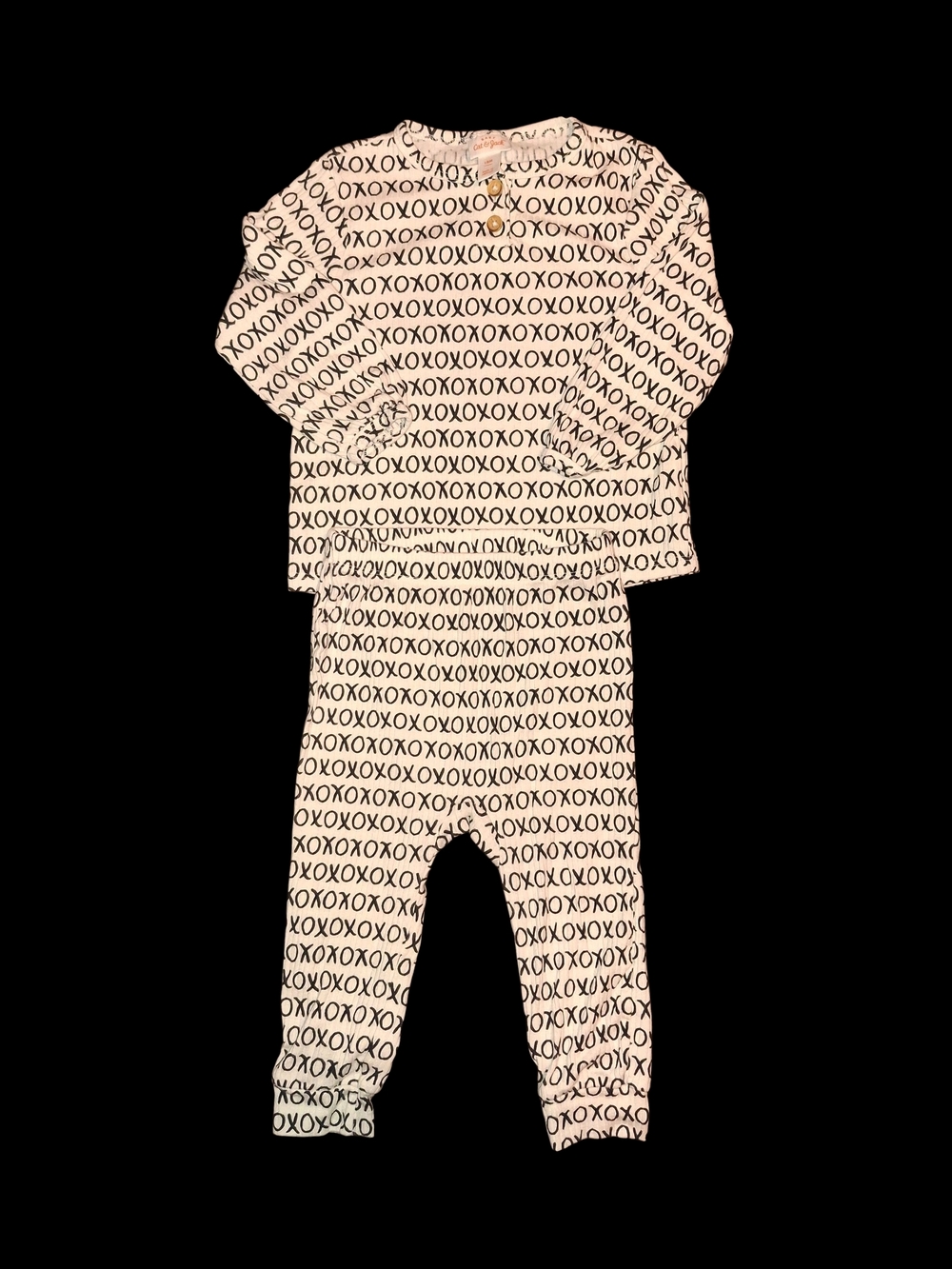 Cat & Jack Black & White XOXO Print Baby Two-Piece Set